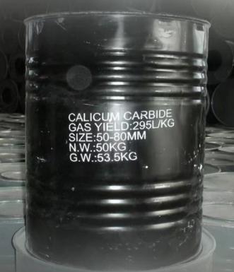 25-50 und 50-80 mm 295 l-315 l/kg Min. Calciumcarbid 50 kg/Fass